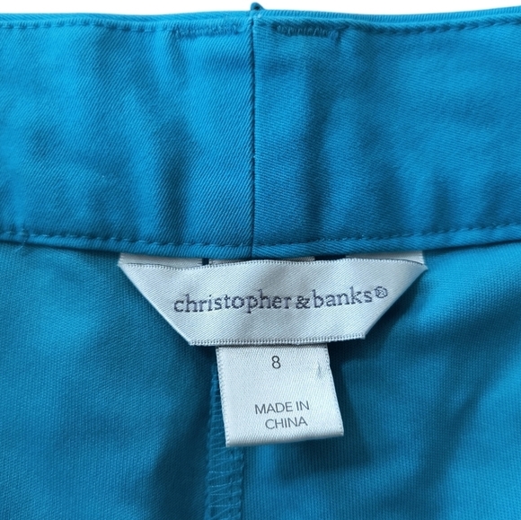 Christopher & Banks Bright Blue Pencil Skort Size 8 - Picture 6 of 8